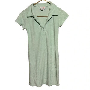 Girls Colorful Planet Terry Swim Coverup Dress Sz L 12 Mint Green Polo Pullover